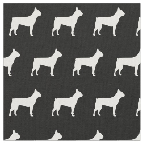 Boston Terrier Dog Silhouette Pet Fabric