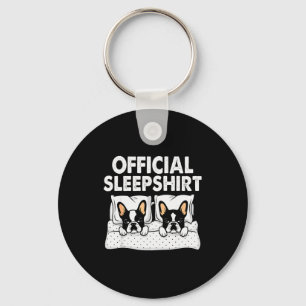 Boston Terrier Dog Sleep Pajamas Nightgown Keychain