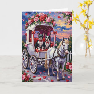 Boston Terrier  Dog Valentine's Day Card