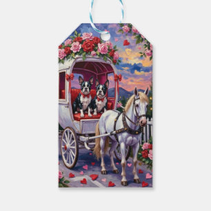 Boston Terrier  Dog Valentine's Day Gift Tags