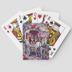 Boston Terrier  Dog Valentine's Day Poker Cards