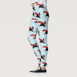 Boston Terrier Dog with Red Scarf Patterned Leggings<br><div class="desc">Cute Boston Terrier Leggings. Show off your love for Bostons in comfort and style with these fun patterned leggings. Perfect for the gym, yoga, or relaxing at home with your furry friend. These novelty print leggings make a fun gift for dog moms. Visit Jenn's Doodle World for even more dog...</div>