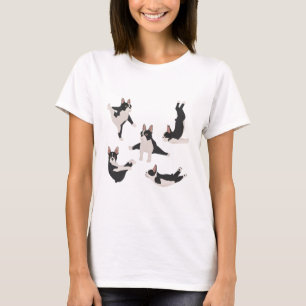 Boston terrier dog yoga T-Shirt