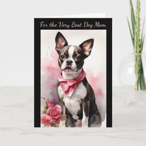 Boston Terrier Dog You Make My Tail Wag Card
