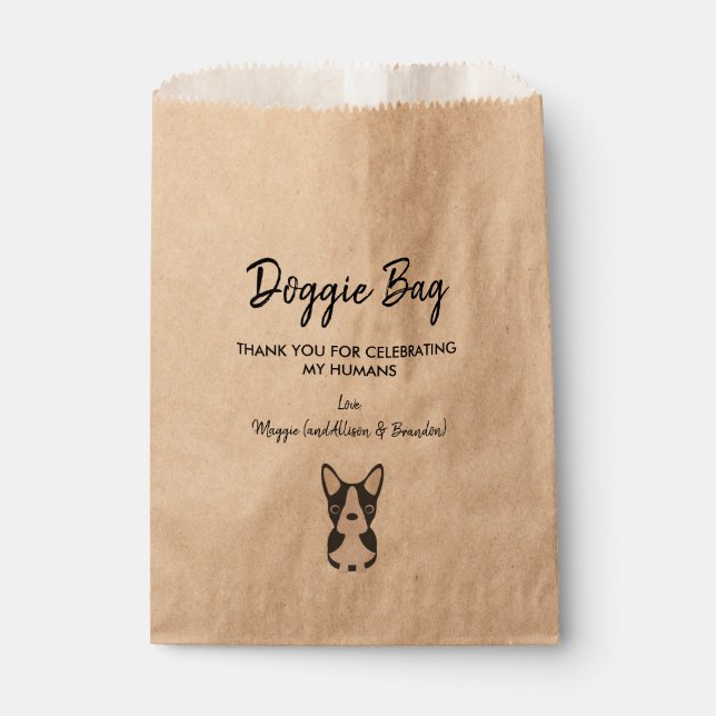Boston Terrier Doggie Bag for Wedding, Favor Bags (Front)