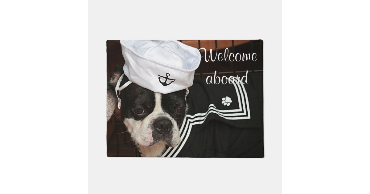 Boston Terrier Doormat Zazzle Com