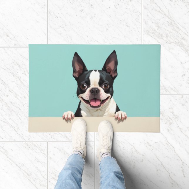 Boston Terrier Doormat Art (Indoor)