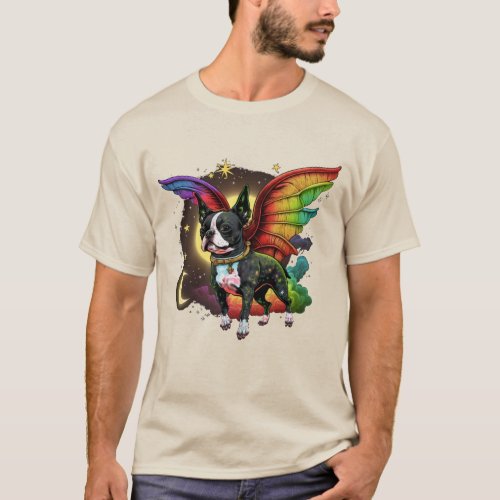 boston terrier dragon T_Shirt