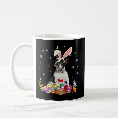 Boston Terrier Easter Day Bunny Eggs Easter Coffee Mug