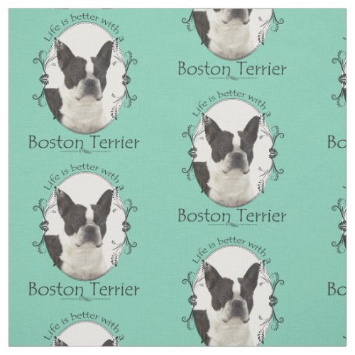 Boston Terrier Fabric