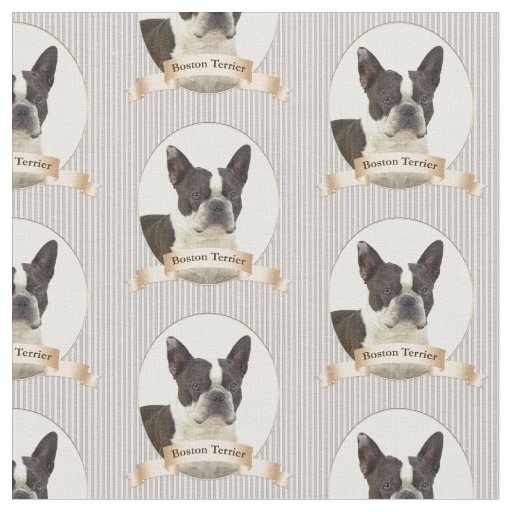 Boston Terrier Fabric