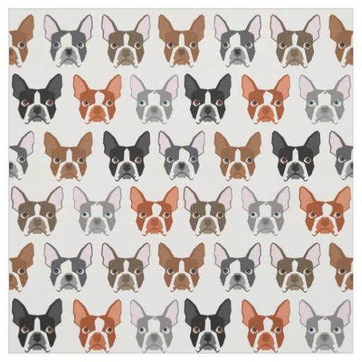 Boston Terrier Fabric | Zazzle