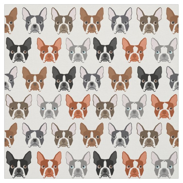 Boston Terrier Fabric (Swatch)
