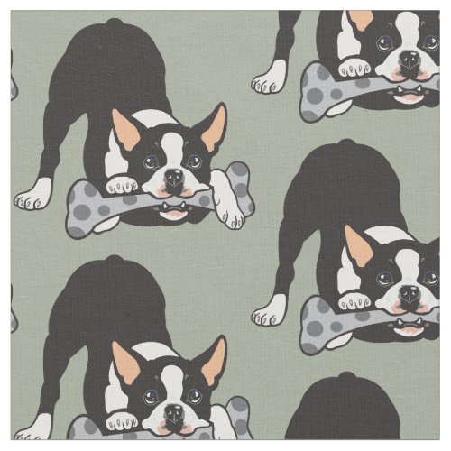 Boston Terrier Fabric