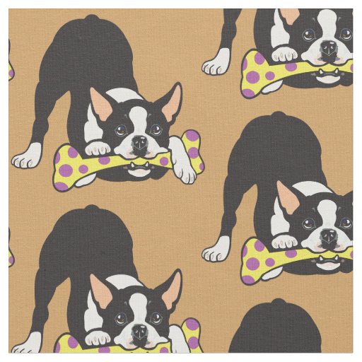 Boston Terrier Fabric