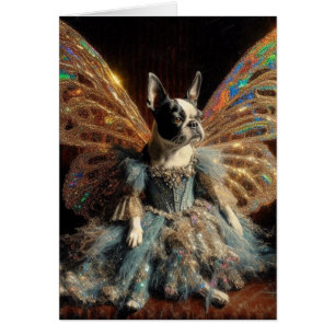 Boston Terrier Fairy All Occasions Blank Inside Cards