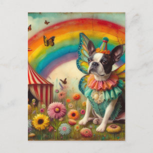Boston Terrier Fairy Circus Postcard
