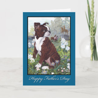 Boston Terrier Father's Day Card