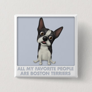 Boston Terrier Favorite Button