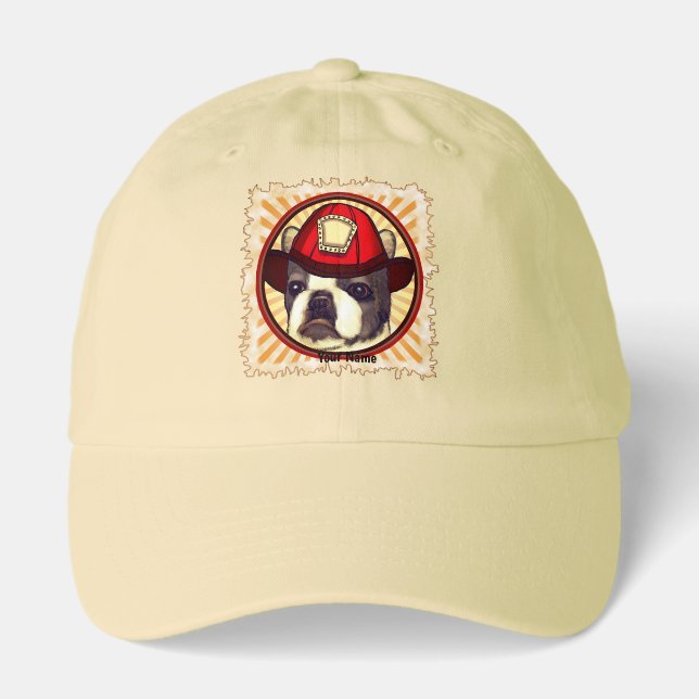 Boston Terrier Firefighter hat (Front)