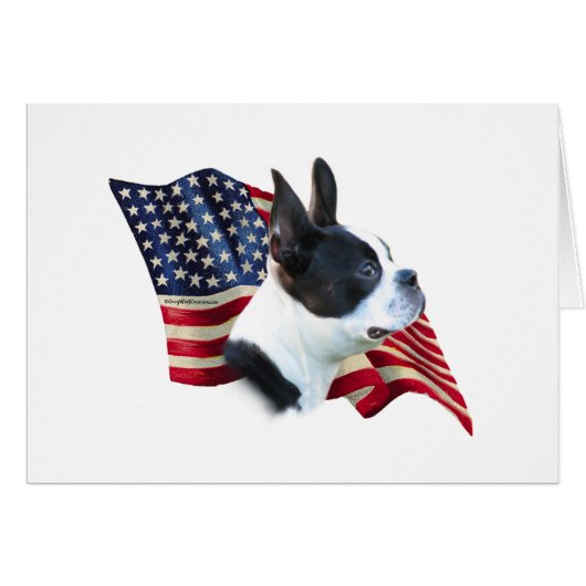 Boston Terrier Flag (Front Horizontal)