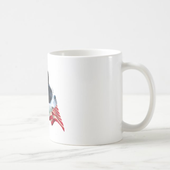 Boston Terrier Flag Coffee Mug (Right)