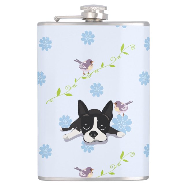 Boston Terrier Flask (Front)