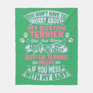 "Boston Terrier" fleece blanket.