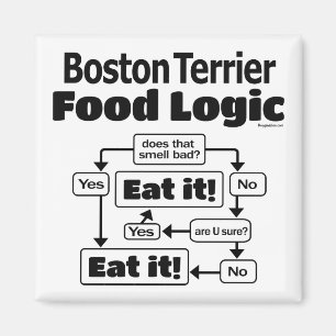 Boston Terrier Food Logic Magnet