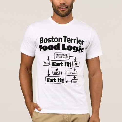 Boston Terrier Food Logic T_Shirt