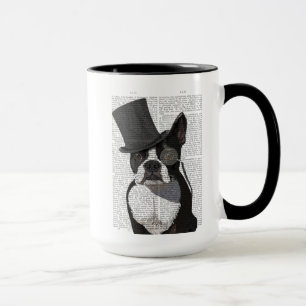 Boston Terrier, Formal Hound and Hat Mug