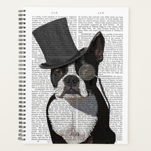 Boston Terrier, Formal Hound and Hat Planner (Front)