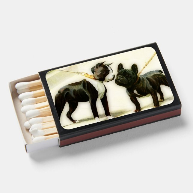 BOSTON TERRIER&FRENCH BULLDOG - MATCHBOXES (Front Open)