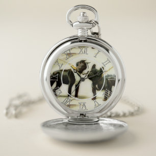 BOSTON TERRIER&FRENCH BULLDOG POCKET WATCH
