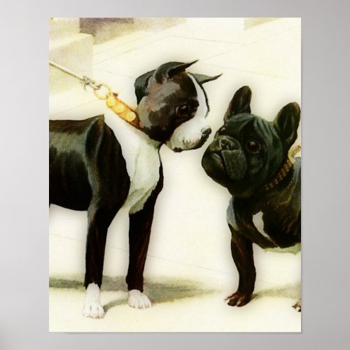 BOSTON TERRIERFRENCH BULLDOG POSTER