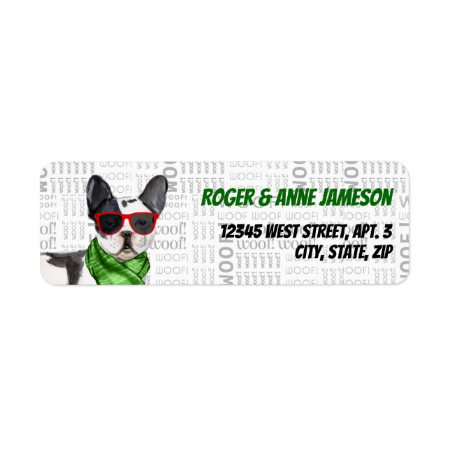 Boston Terrier Funny Christmas Return Address Label (Front)