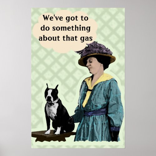 Boston Terrier Gassy Art Poster