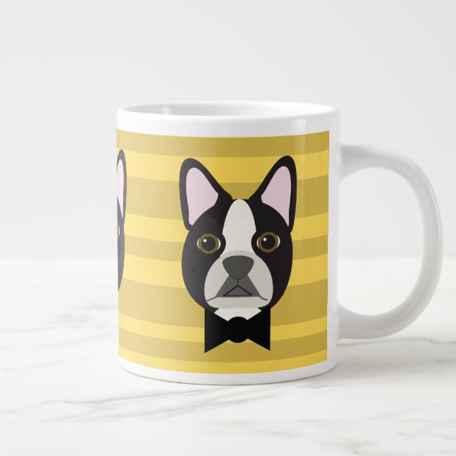 Boston Terrier Giant Coffee Mug (Right)