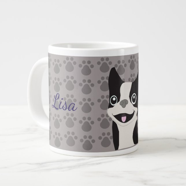 Boston Terrier Giant Coffee Mug (Front Left)