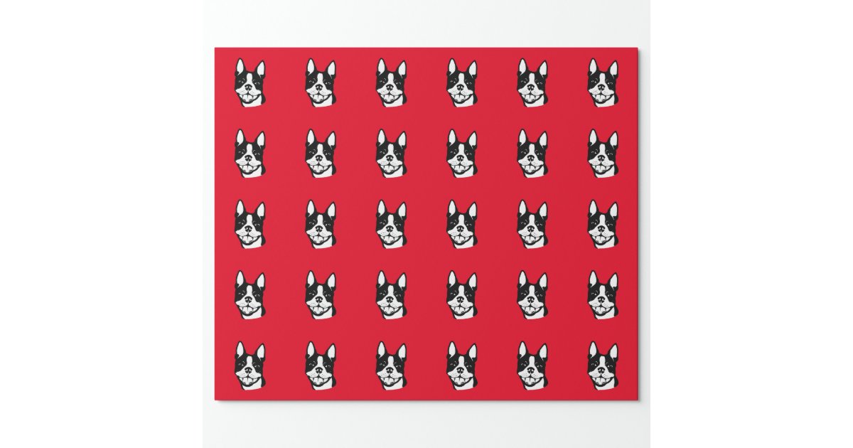 Boston Terrier Gift Wrapping Paper | Zazzle