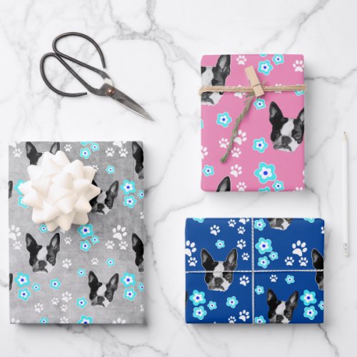 Boston Terrier Gifts Accessories and Wrapping Paper Sheets