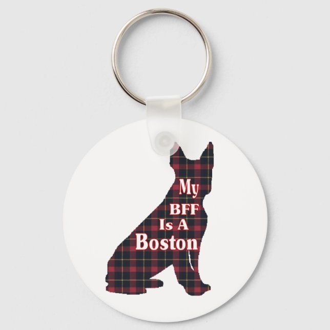Boston Terrier Gifts Keychain (Front)