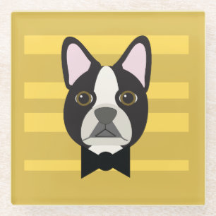 Boston Terrier Glass Coaster