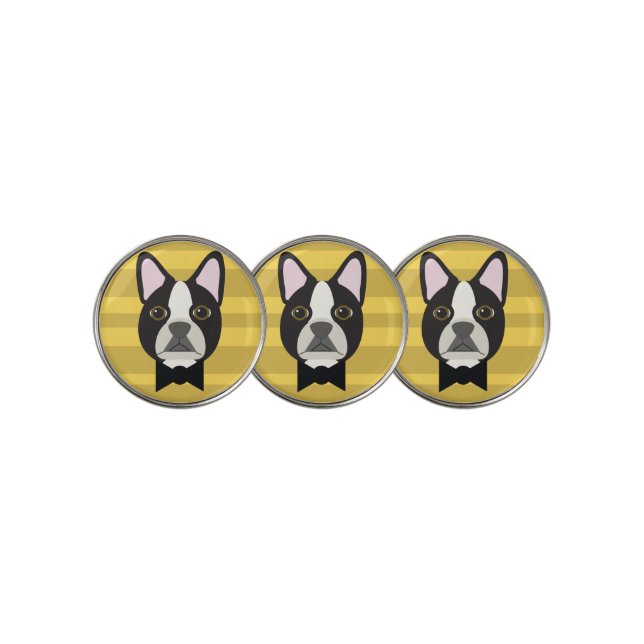 Boston Terrier Golf Ball Marker (3 Up)