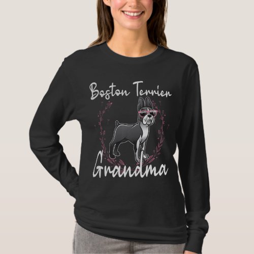 Boston Terrier Grandma  Dog Owner Boston Terrier  T_Shirt