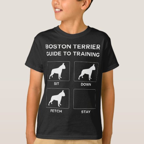 Boston Terrier Guide To Training Dog Obedience Dog T_Shirt