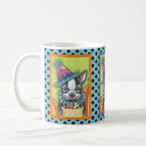 BOSTON TERRIER HALLOWEEN CLOWN CLASSIC DOG MUG