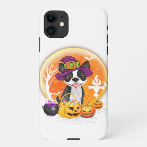 Boston Terrier Halloween Costume Dog Lover iPhone 11 Case