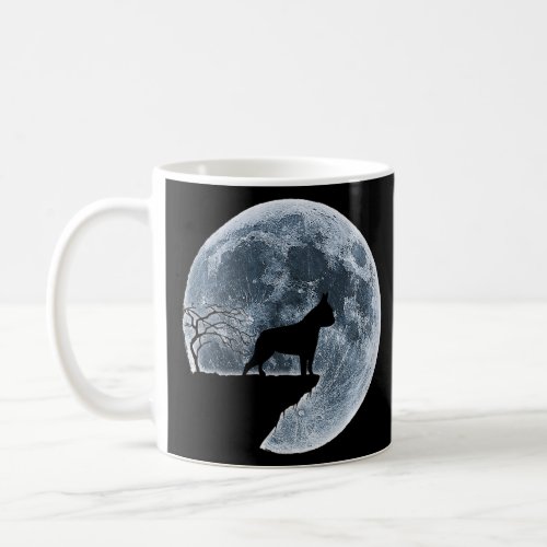 Boston Terrier Halloween Costume Moon Silhouette  Coffee Mug