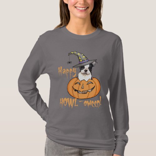 Boston Terrier Halloween Long Sleeve T_Shirt